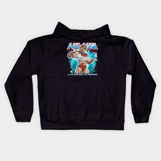 HE-MAN Kids Hoodie by Crike99Art